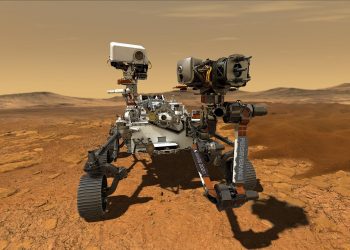 Percy, que es el apodo del explorador, en suelo de Marte. Foto: NASA.