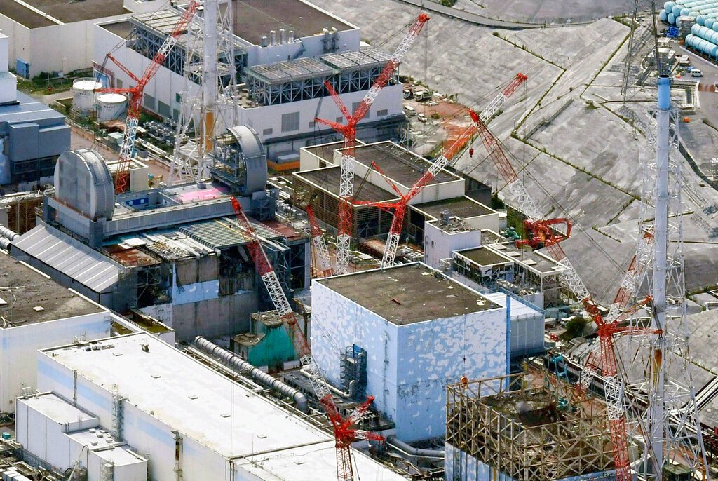 Foto aérea de la planta nuclear Fukushima Dai-ichi en Japón, el 4 de septiembre de 2017. Foto: Daisuke Suzuki/Kyodo News via AP/Archivo.