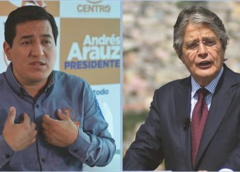 Arauz y Lasso, los candidatos que irán a balotage en abril. Foto: eluniverso.com