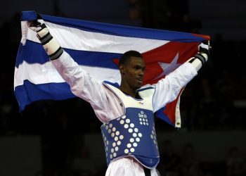 Rafael Alba, único cubano de la disciplina clasificado para los Juegos Olímpicos de Tokio. Foto: Orlando Barría/Efe/Archivo.