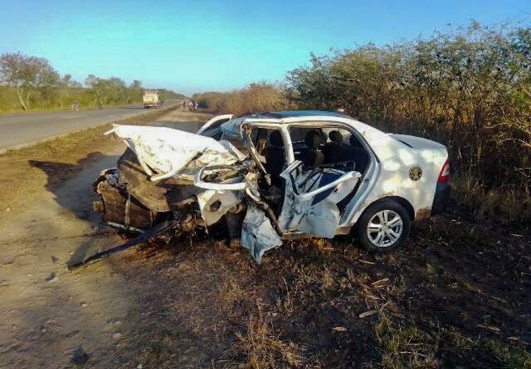 Auto Geely involucrado en accidente de tránsito en Santiago de Cuba. Foto: radiomajaguabo.icrt.cu