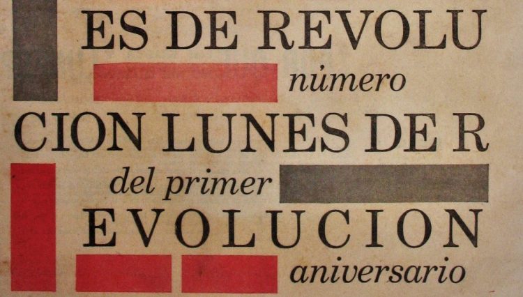 Detalle de la portada del número 52 de Lunes de Revolución.