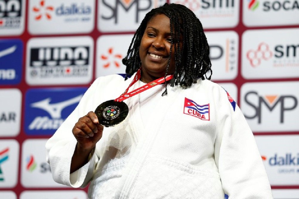 La estelar judoca cubana Idalys Ortiz, multimedallista mundial y olímpica en la división de más de 78 kg. Foto: Ian Langsdon / EFE / Archivo.