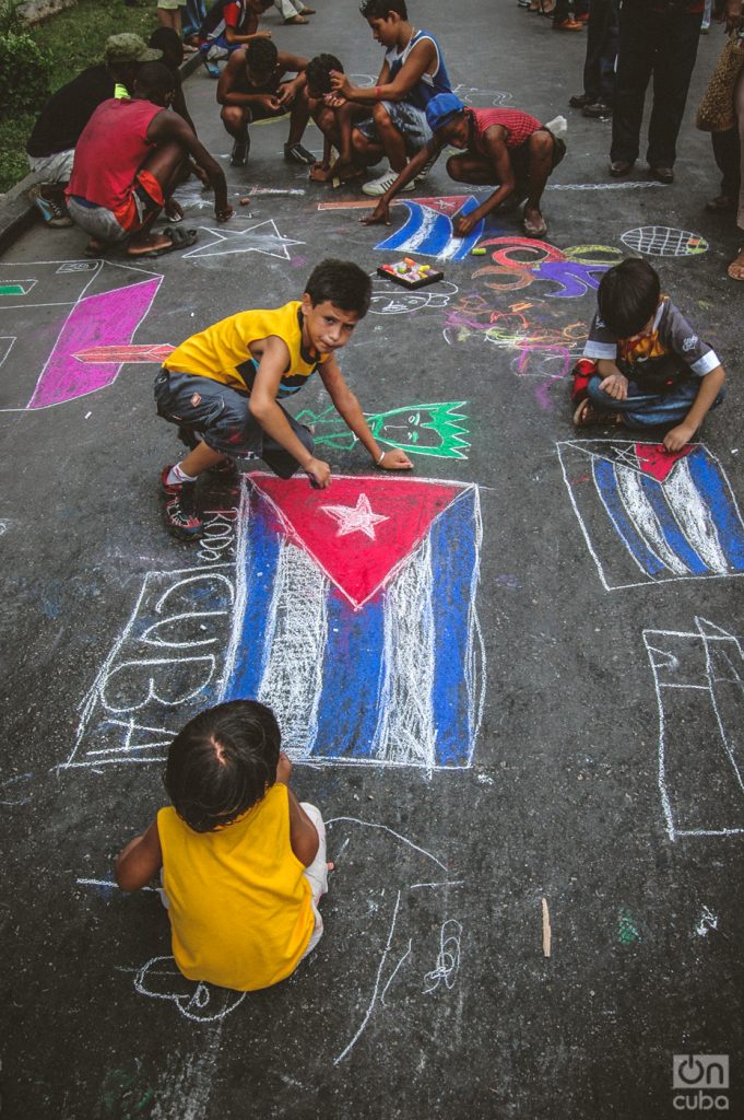 Painted on a street in Cuba. Photo: Kaloian Santos