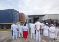 Recibimiento en La Habana de un donativo de organizaciones de EE.UU. de 1,7 millones de jeringuillas para la vacunación anticovid en Cuba. Foto: Otmaro Rodríguez.