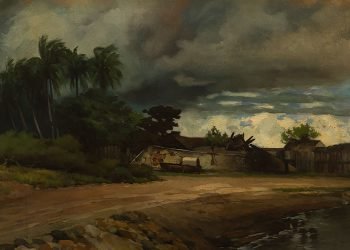 La Turbonada, Guillermo Collazo. Imagen tomada del Museo Nacional de Bellas Artes de Cuba.