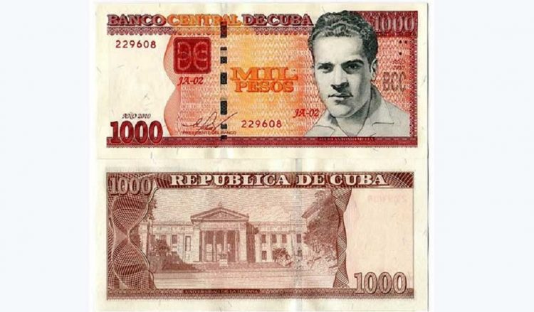 Un billete de mil pesos cubanos (CUP). Foto: ACN / Archivo.