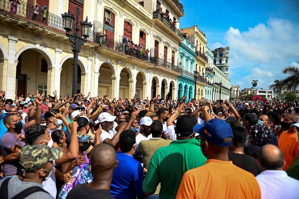 Foto de archivo de las protestas antigubernamentales en La Habana, en julio de 2021. Foto: Yamil Lage / AFP vía La Nación / Archivo.