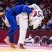 Iván Silva (de blanco) no pudo superar su primer combate en los Juegos Olímpicos de Tokio. Foto: International Judo Federation.