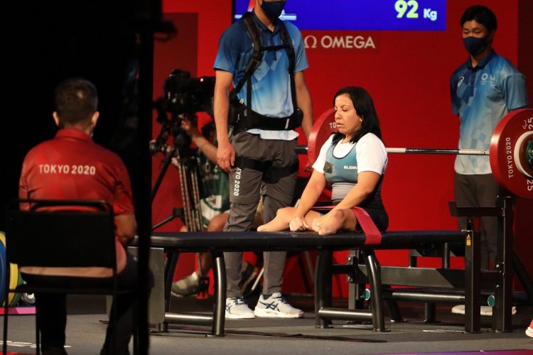 La parapesista cubana Leydi Rodríguez en los Juegos Paralímpicos de Tokio. Foto: @jit_digital / Twitter.