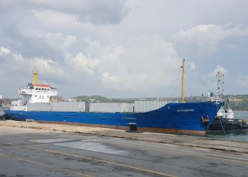 El barco Augusto C. Sandino, que traslada los donativos de Nicaragua a Cuba. Foto: ACN / Archivo.