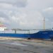 El carguero Augusto C. Sandino en el puerto cubano del Mariel, tras arribar con un cargamento de ayuda humanitaria enviado por el gobierno de Nicaragua a Cuba a inicios de agosto de 2021. Foto: ACN / Archivo.