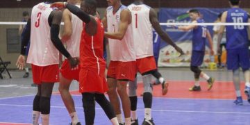 Selección cubana durante el Campeonato de Norte, Centroamérica y el Caribe (Norceca) de voleibol masculino de 2021 en Durango, México. Foto: @Norceca_Info / Twitter.