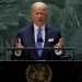 El presidente de EE.UU., Joe Biden, durante su discurso ante la Asamblea General de la ONU, en la sede la organización en Nueva York, el 21 de septiembre de 2021. Foto: Eduardo Muñoz / Pool / EFE.