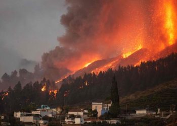 La erupción el volcán Cumbre Vieja, en Canarias. Foto: El Tiempo.