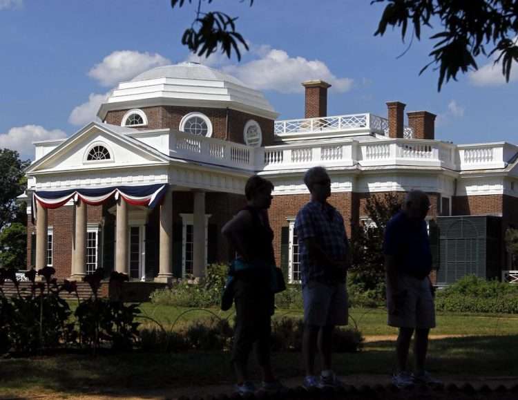 Monticello, la residencia de Thomas Jefferson en Virginia. Foto: Ranoke Times.