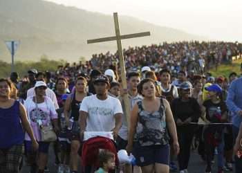 Migrantes centroamericanos. Foto: Dallas Morning News.