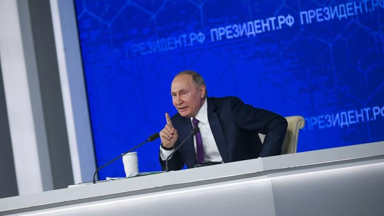 Vladimir Putin durante la conferencia de prensa anual. Foto: Ramil Sitdikov /Sputnik.