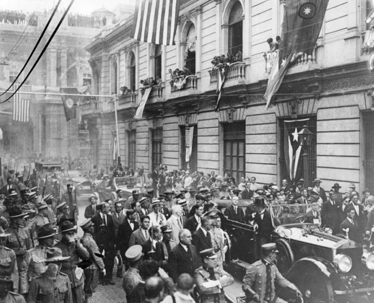 El presidente estadounidense John Calvin Coolidge (1872-1933) llega a La Habana el 15 de enero de 1928. Foto: Archivo.