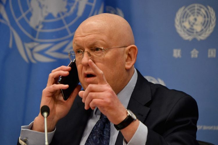 Vassily Nebenzia, embajador de Rusia ante la ONU. Foto: AFP.