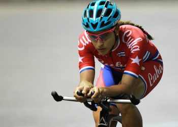 La ciclista cubana Arlenis Sierra. Foto: Yahoo Deportes.