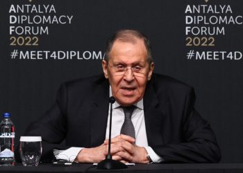 El ministro de Exteriores ruso, Sergey Lavrov, durante la rueda de prensa en Antalya, Turquía, el jueves 10 de marzo. | Foto: 
EFE - Ministerio de Exteriores ruso.