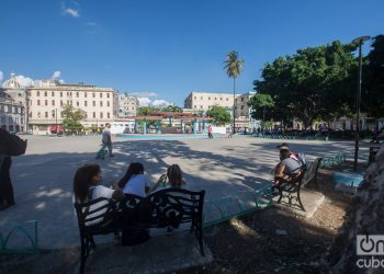 Plazoleta del parque del Curita, en La Habana. Foto: Otmaro Rodríguez.