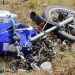 Moto impactada en un accidente de tránsito ocurrido en Matanzas el 5 de marzo de 2022, en el que perdieron la vida dos personas. Foto: Periódico Girón / Facebook.