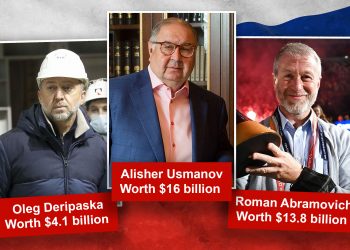 Tres de los principales oligarcas rusos sancionados. Foto: New York Post.