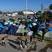 Un campo de emigrantes al otro lado de la frontera en Matamoros, Tamaulipas. Foto: Reuters.