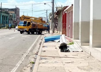 Imagen de San José de las Lajas, en la occidental provincia cubana de Mayabeque, tras el tornado del 15 de abril de 2022. Foto: Diario Mayabeque / Facebook.