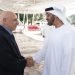 El Jeque Mohammed bin Zayed Al Nahyan recibiendo a Roberto Blanco, embajador de Cuba en Emiratos Árabes Unidos. En febrero de 2020. Foto: Minrex.