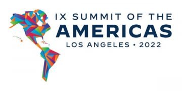 Cartel de la IX Cumbre de las Américas, Los Ángeles 2022. Imagen: correo.ca / Archivo.
