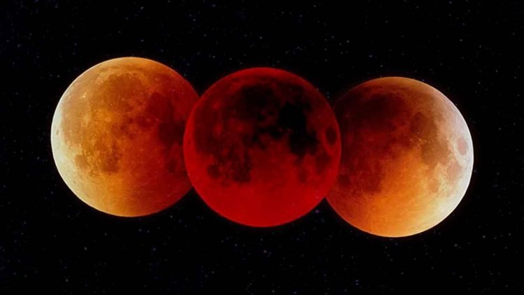 Eclipse total de luna o "luna de sangre". Imagen: El Periódico / Archivo,
