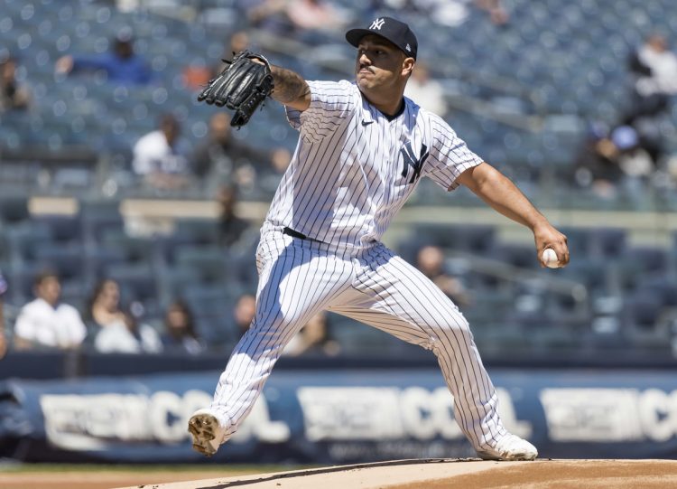 Néstor Cortés Jr. se ha convertido en uno de los principales lanzadores de los Yankees. Foto: Justin Lane/EFE.