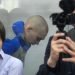 El tanquista ruso Vadim Shishimarin durante el juicio. Foto: AP