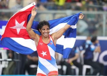 La cubana Yaynelis Sanz, campeona panamerica de lucha, en la división de los 57 kg. Foto: Jit / Archivo.