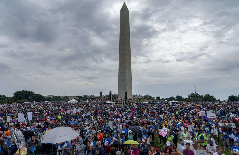 Manifestación en Washington DC por el control de armas, 11 de junio de 2022. Foto: AP.