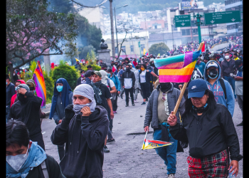 Imágenes del Paro Nacional en Ecuador. Zona del Parque El Egido, bajo fuerte represión policial, 21 de junio 2022. Foto: OnCuba.