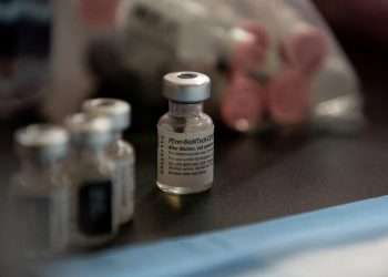 Frascos con dosis de la vacuna contra la COVID-19 de Pfizer-BioNTech. Foto: CJ Gunther / EFE / Archivo.