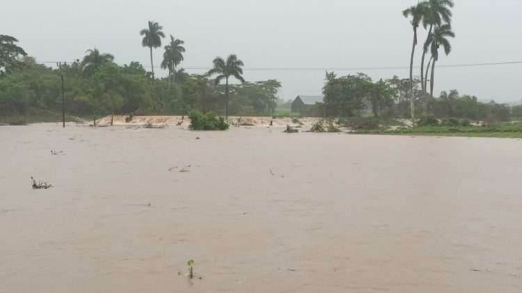 Imágenes de las recientes intensas lluvias en Pinar del Río. Foto: Gobierno Provincial de Pinar del Río.