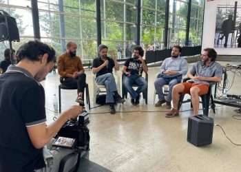 Realizadores cubanos de cine independiente, en Kassel. Foto: facebook.com/joseluis.aparicio