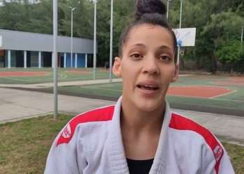 La joven judoca cubana Idelannis Gómez. Foto: YouTube.