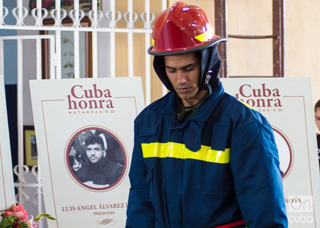 Funeral honors of the victims of the fire in Matanzas