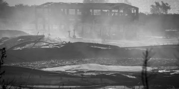 Imagen de la Base de Supertanqueros de Matanzas tras el incendio que afectó a esa importante instalación de Cuba. Foto: Otmaro Rodríguez.