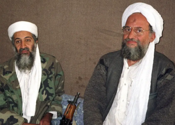 Osaba bin Laden (izquierda) y Ayman al-Zawahri (derecha). Foto: Nation & State.