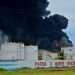 Incendio en la base de Supertanqueros de Matanzas, en Cuba. Foto: Ricardo López Hevia / Facebook.