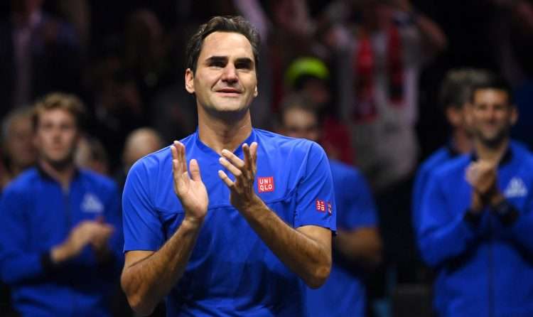 Roger Federer vivió su despedida de las canchas en la Laver Cup de Londres. Foto: Andy Rain/EFE