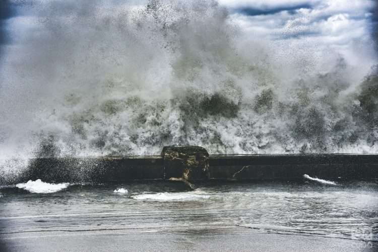 Octubre de 2005: fuerte penetraciones del mar en La Habana tras el paso del huracán Wilma de categoría 5.