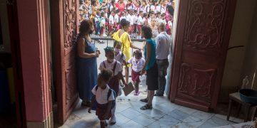 Reinicio del curso escolar en una escuela de La Habana, el lunes 5 de septiembre de 2022. Foto: Otmaro Rodríguez.